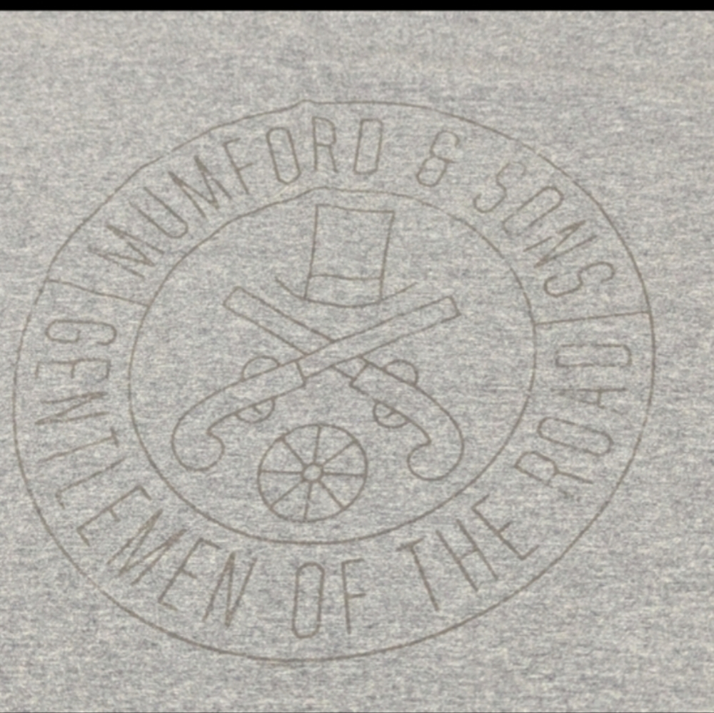 Mumford and Sons Gentlemen of the Road Concert Tee XL Dark Blue Grey Color